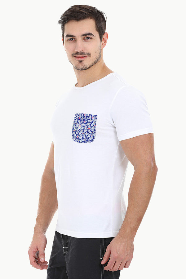 Nylon Printed Pocket Short Sleeve Tee