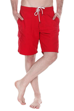 Nylon Quick Dry Swim Boardshorts With Side Cargo Pocket