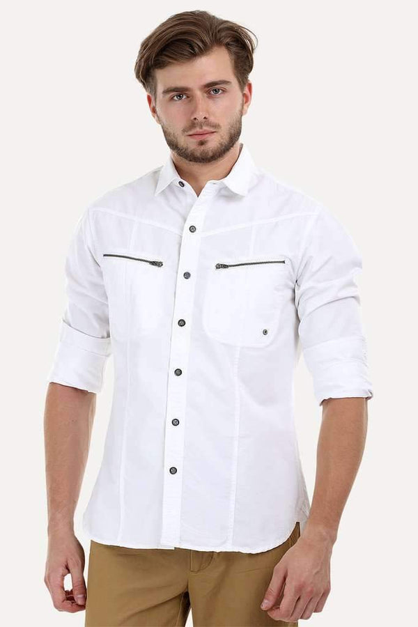 Peppy Shirt with Twin Zipper Pockets