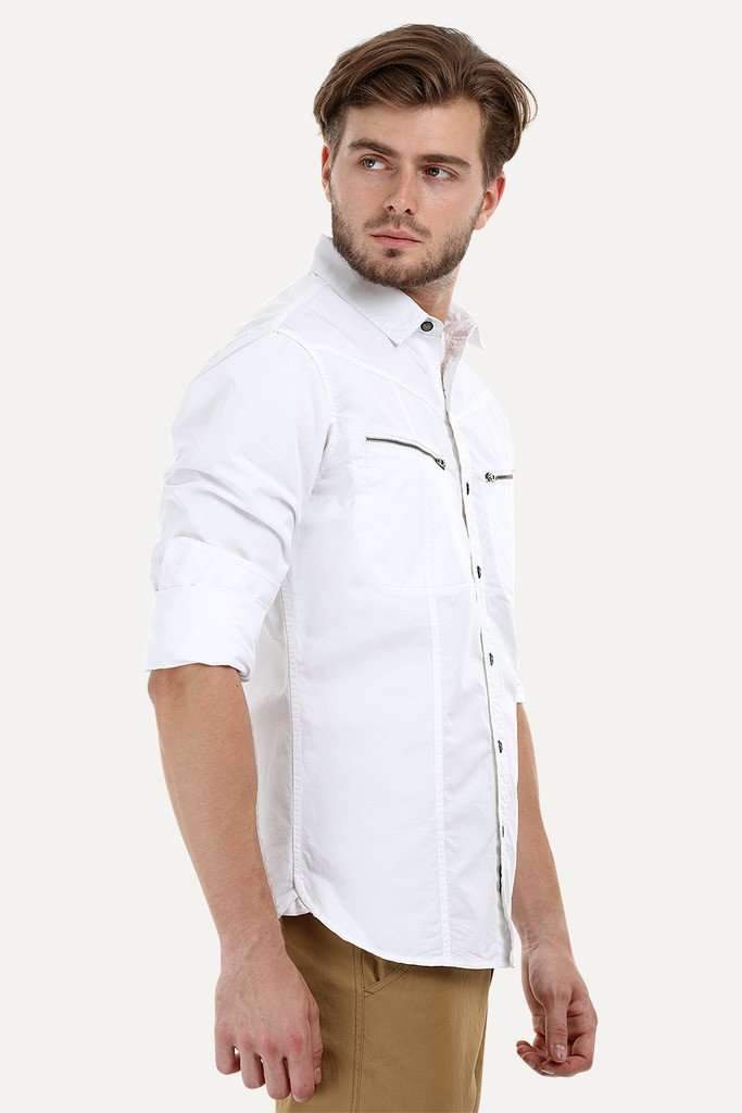 Peppy Shirt with Twin Zipper Pockets