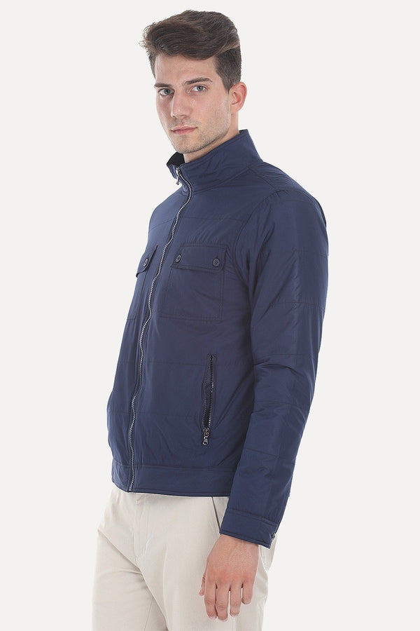 Polyester Padded Full Sleeves Cire Jacket