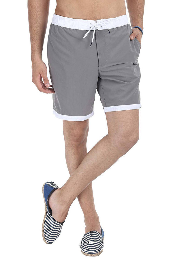 Quickdry Nylon Solid Swim Shorts