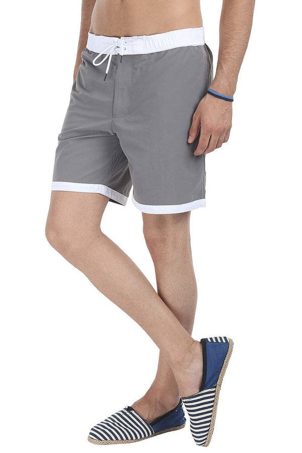 Quickdry Nylon Solid Swim Shorts