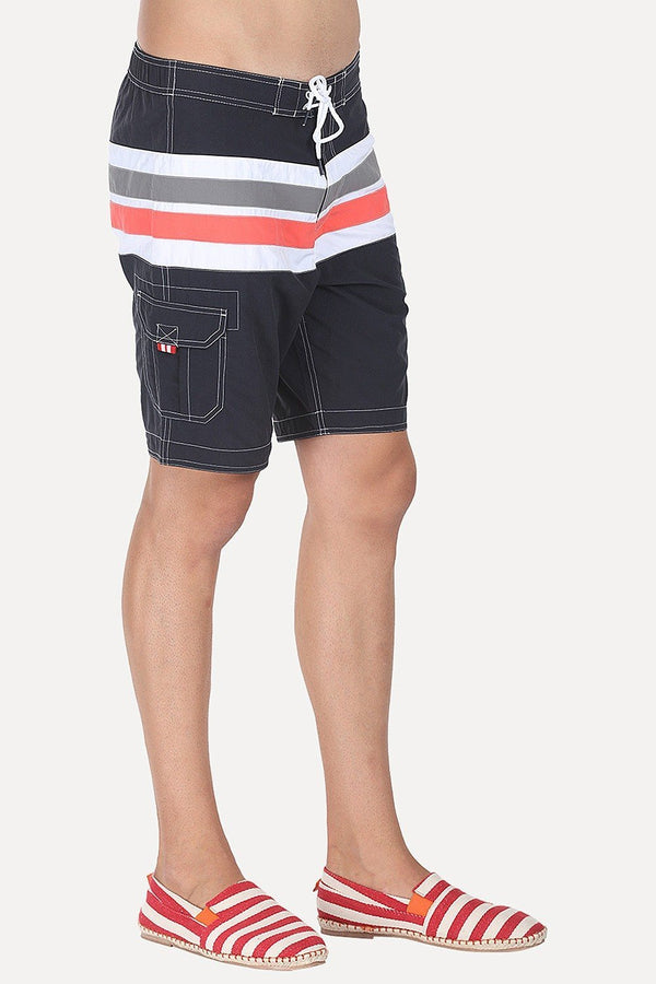 Racing Stripes Nylon Swim Shorts