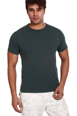 Round Neck Melange Short Sleeve Tee