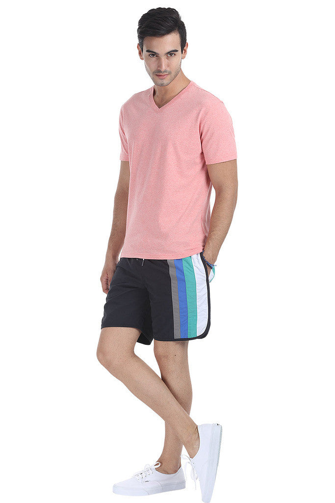 Short Sleeve Soft Heather V Neck Tee