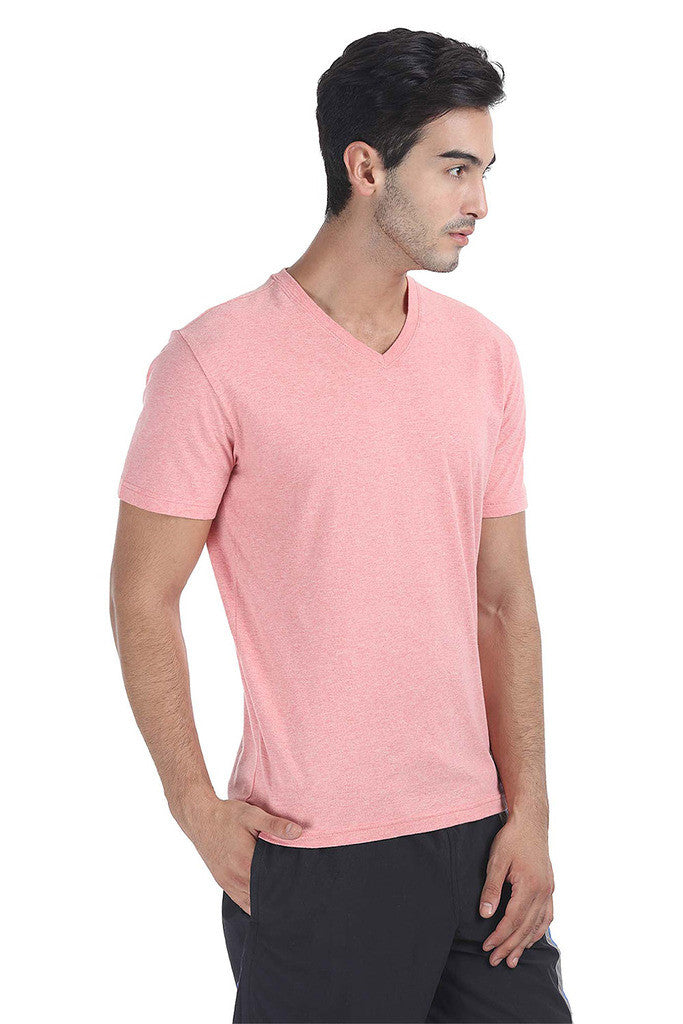 Short Sleeve Soft Heather V Neck Tee