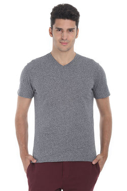 Short Sleeve Soft Heather V Neck Tee