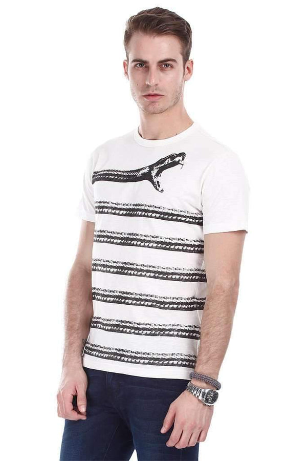 Soft Heather Python Print Tee