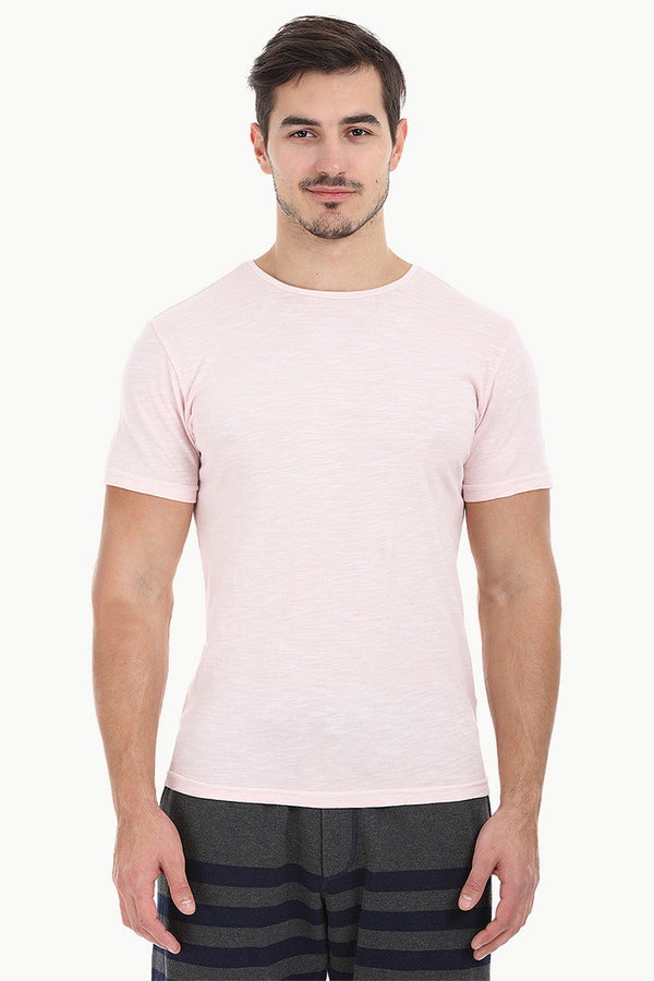 Solid Garment Dyed Slub Short Sleeve Tee