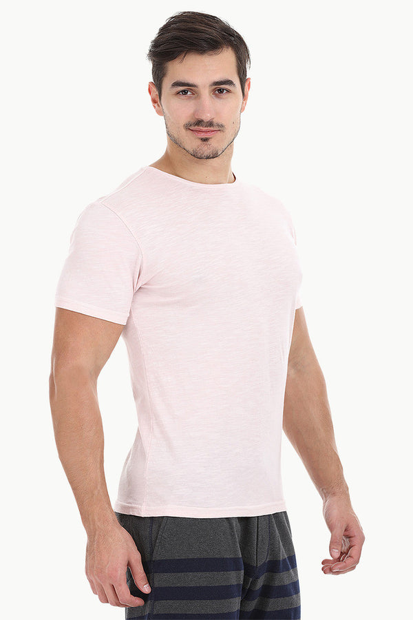 Solid Garment Dyed Slub Short Sleeve Tee