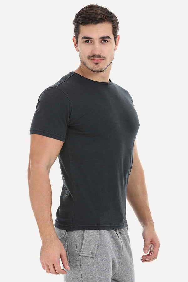 Solid Garment Dyed Slub Short Sleeve Tee