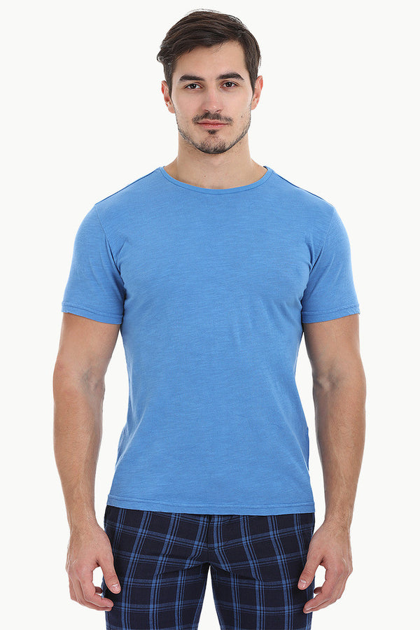 Solid Garment Dyed Slub Short Sleeve Tee