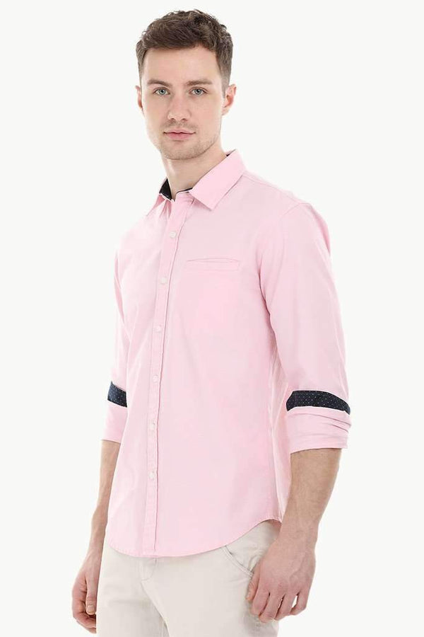 Solid Herringbone Shirt