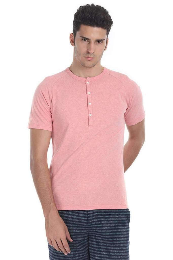 Solid Soft Cotton Knit Henley