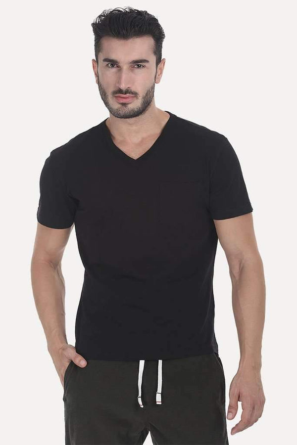 Solid Heather V Neck Super Soft T-Shirt