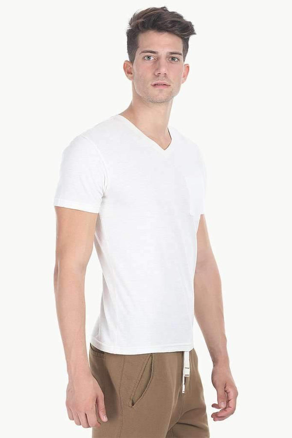 Solid Heather V Neck Super Soft T-Shirt