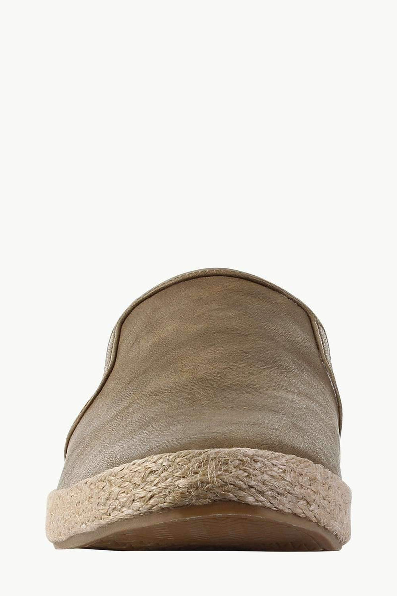 Stretchable Faux Leather Espadrilles