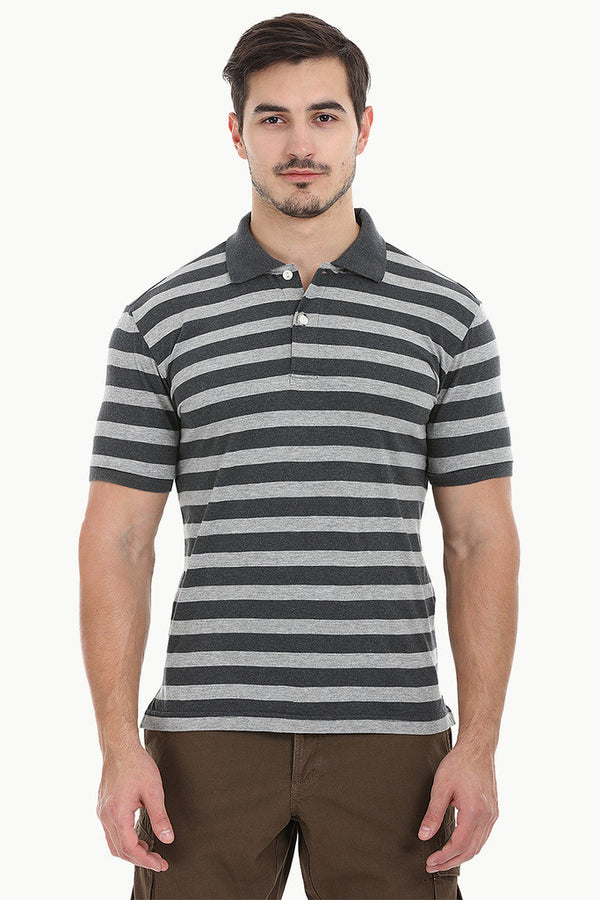 Striped Cotton Polo