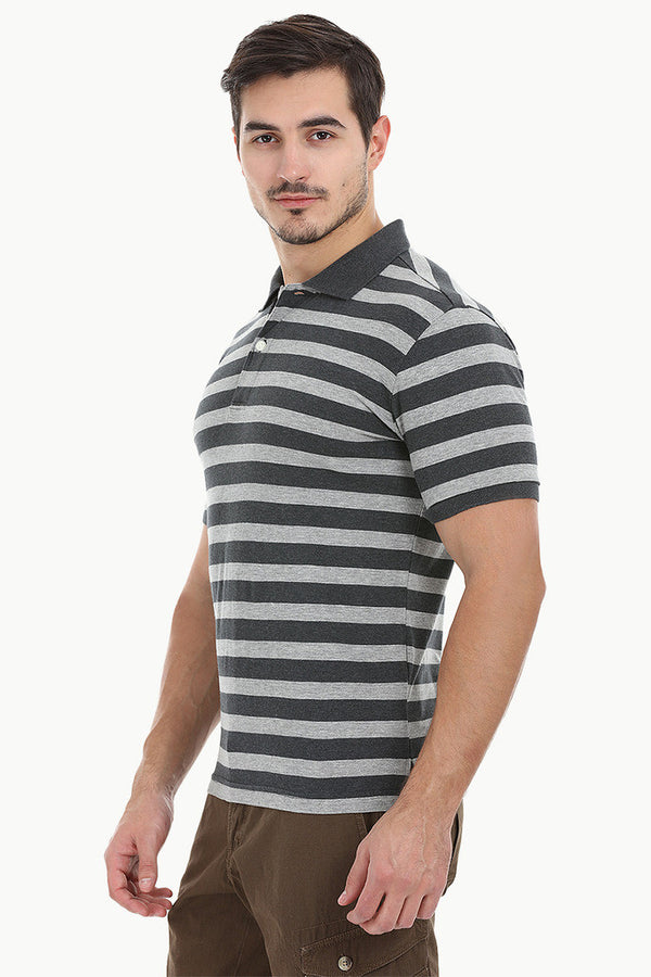 Striped Cotton Polo