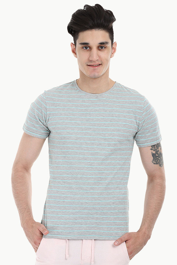 Stripes Soft Cotton Crew Neck