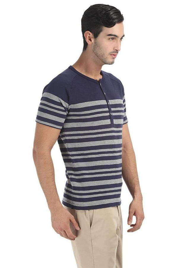 Super Soft Printed Short Sleeve Henley