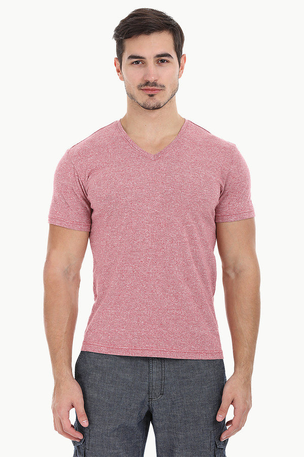 Super Soft Slub And Heather V Neck